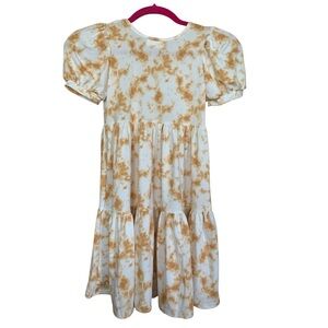 Dot Dot Smile Cream and Tan Kids Dress